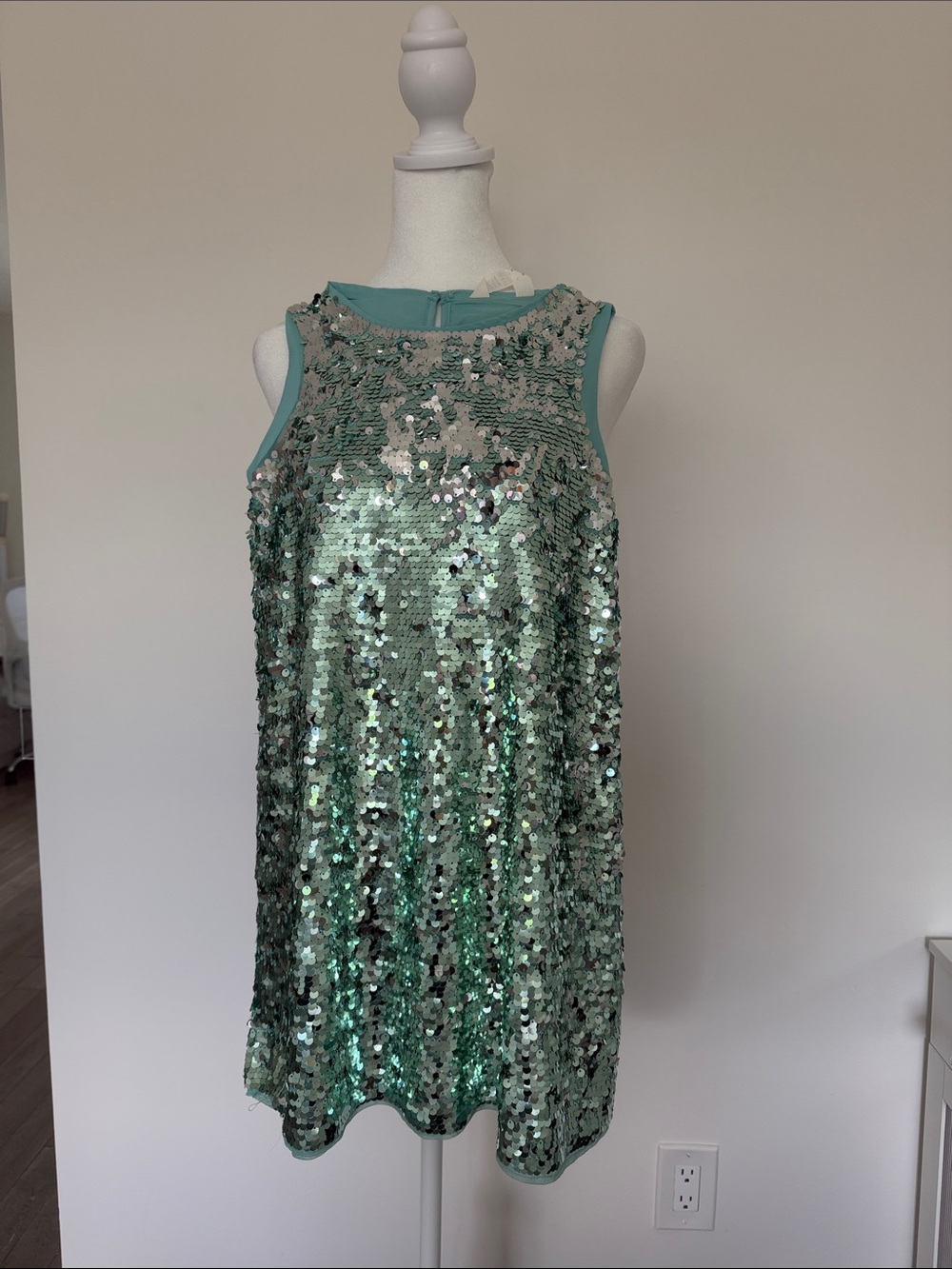 H&M Girls Sequin Mint Green Party Dress